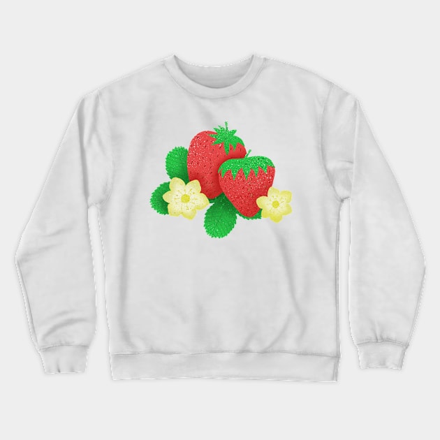 Strawberries Crewneck Sweatshirt by Juliana Costa